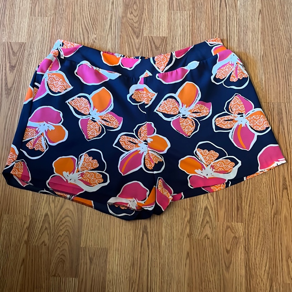 floral printed shorts with built in shorts